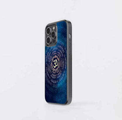 Om Namah Shivaya Vortex Glass Case