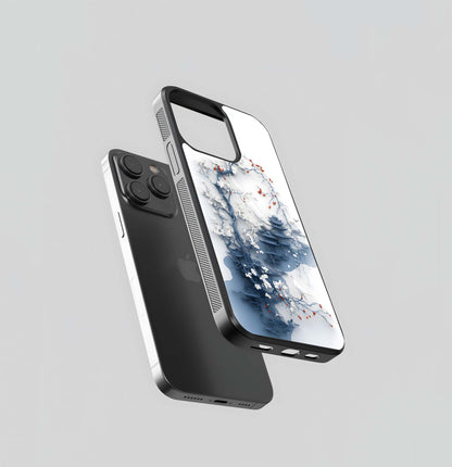 Pagoda, Doves, and Berries Glass Case