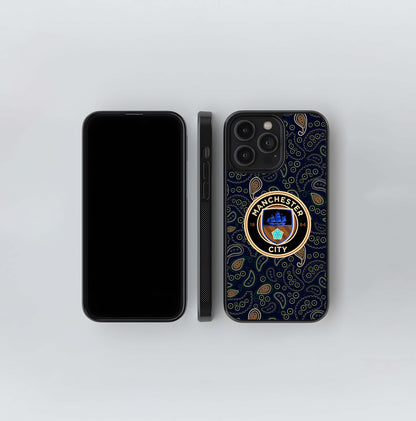 Man City Paisley Crest Glass Case