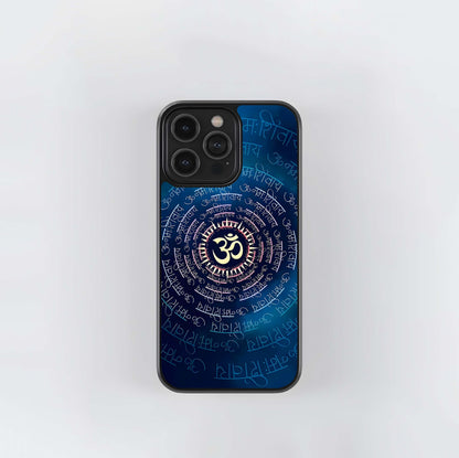 Om Namah Shivaya Vortex Glass Case