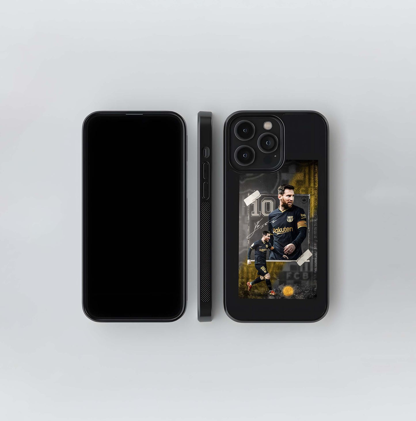 Messi Dark Gold Edit Glass Case