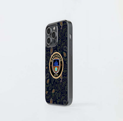 Man City Paisley Crest Glass Case