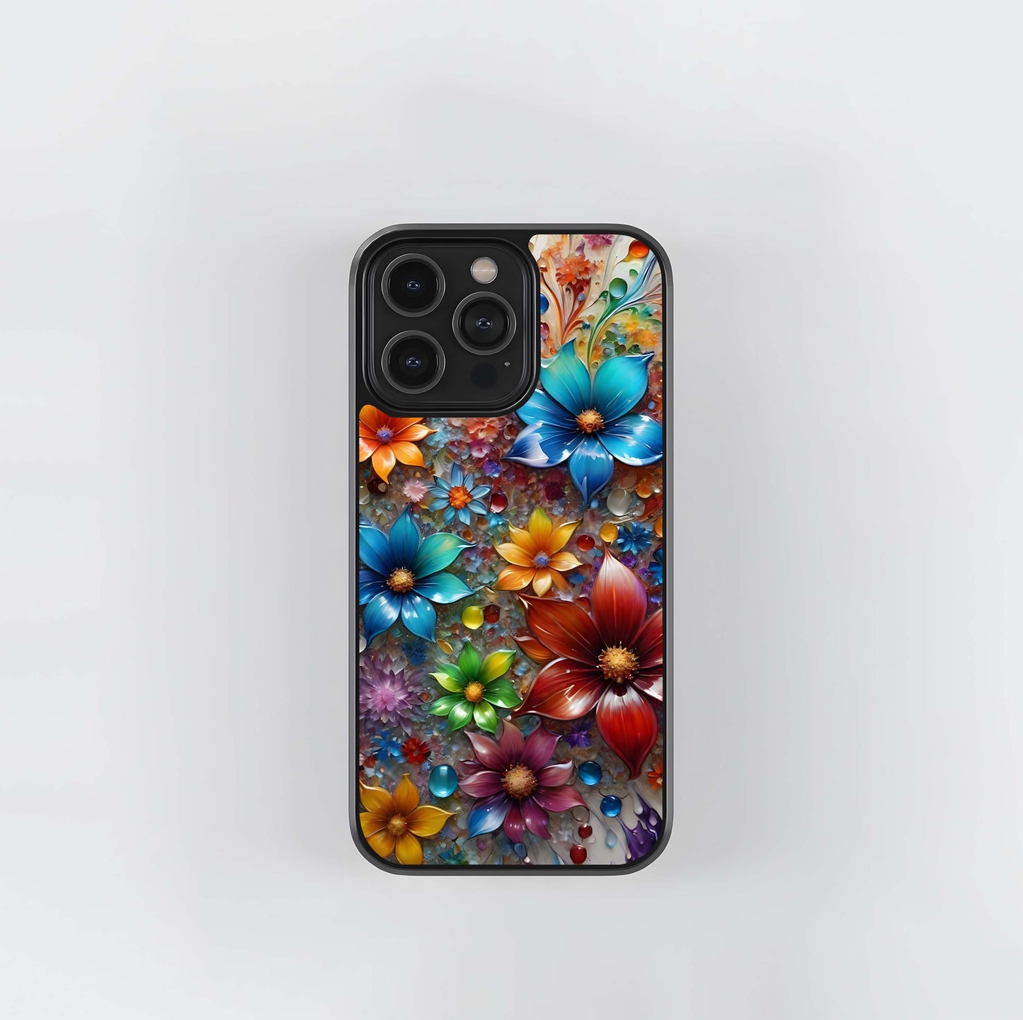 Glass Petal Mosaic Glass Case