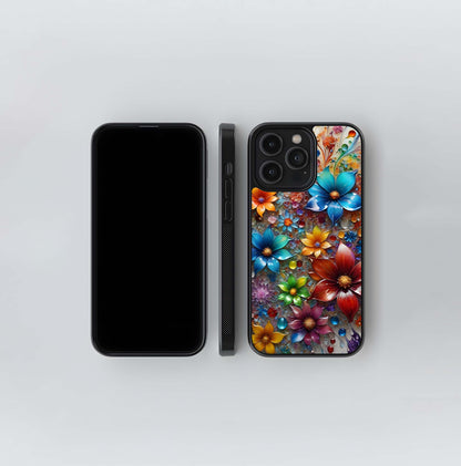 Glass Petal Mosaic Glass Case