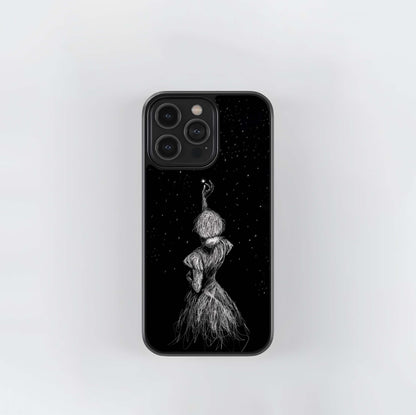 Scribble Art Reaching for Stars Glass Case