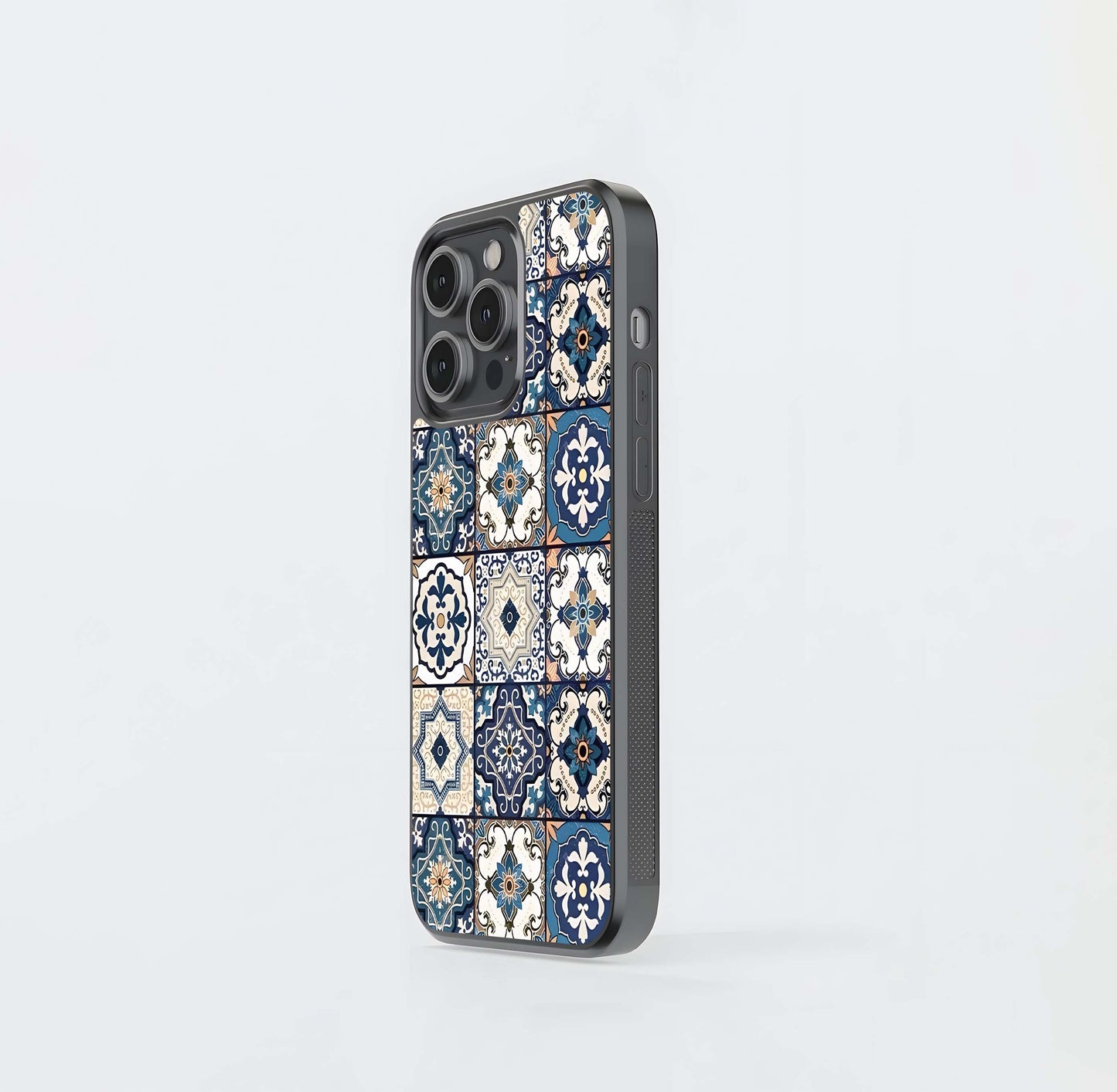 Mediterranean Tile Grid Glass Case