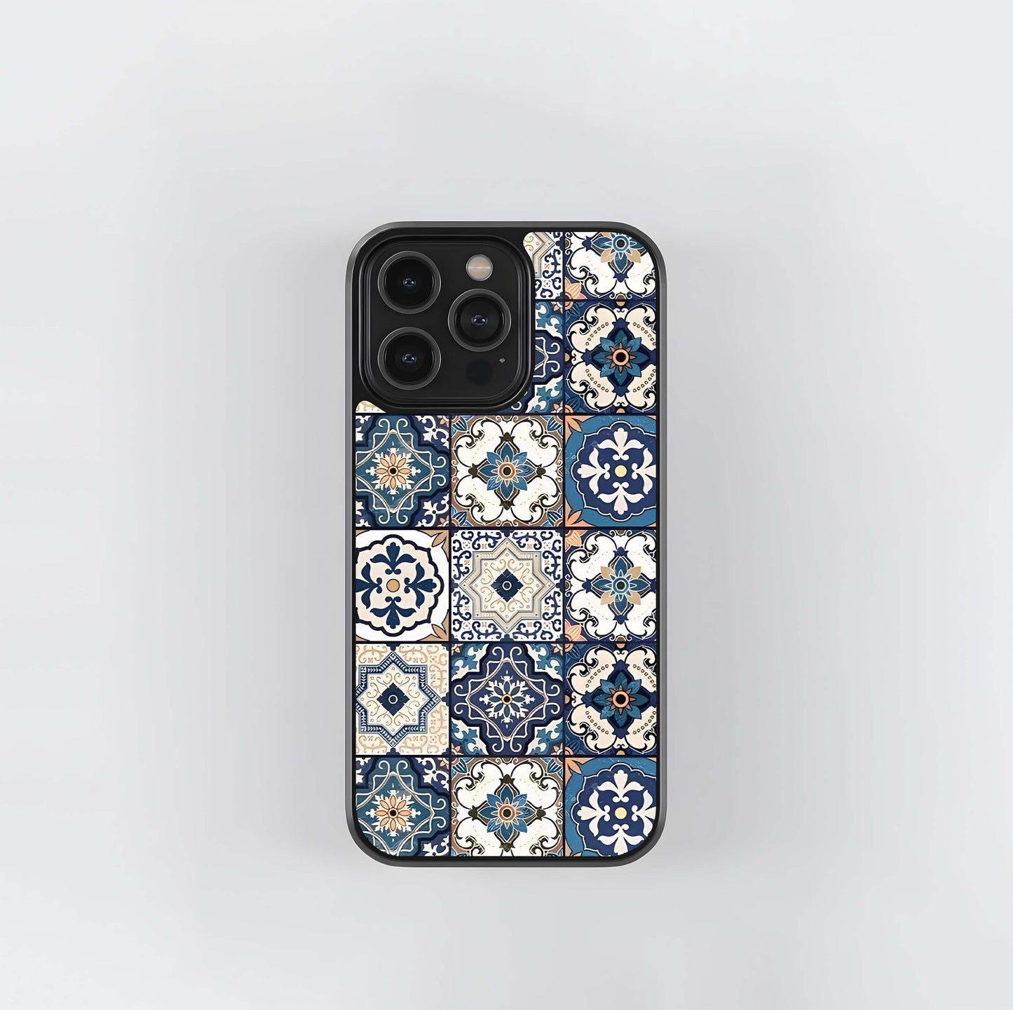 Mediterranean Tile Grid Glass Case