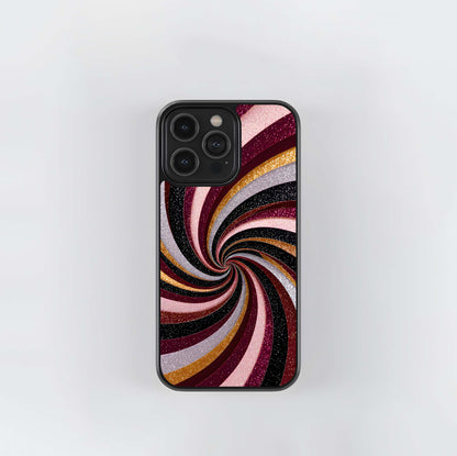 Glitter Spiral Vortex Glass Case