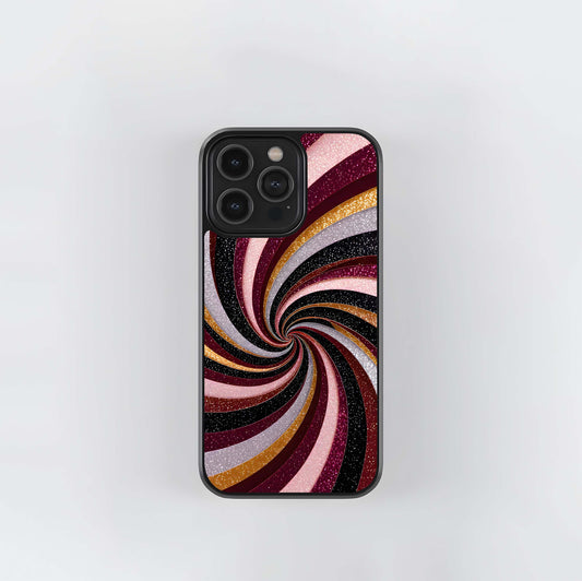 Glitter Spiral Vortex Glass Case