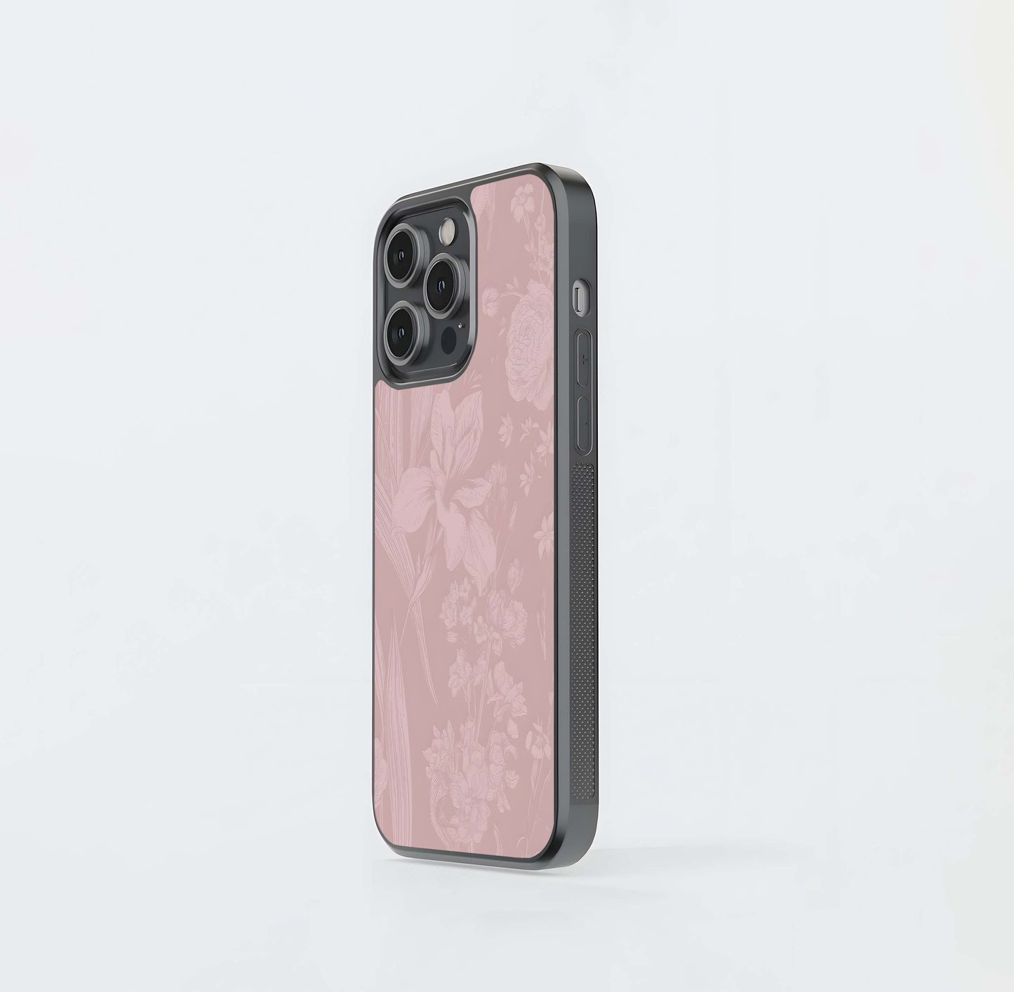 Blush Botanical Whisper Glass Case
