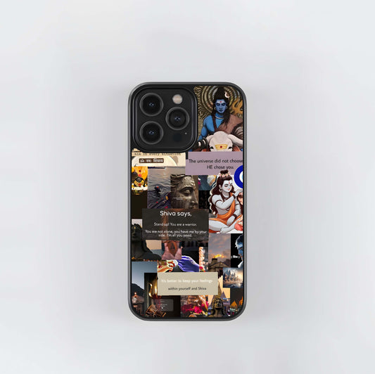 Shiva Consciousness Collage Glass Case