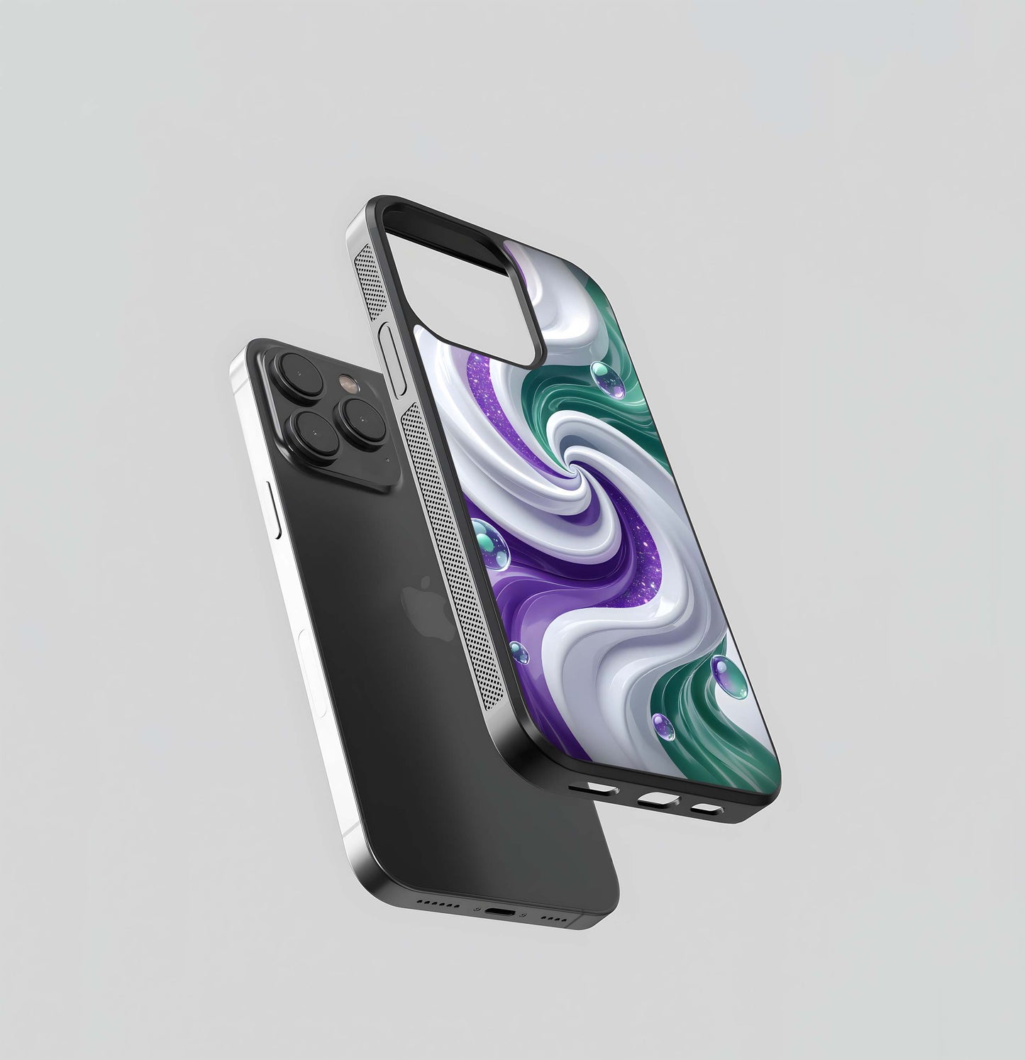 Glitter Swirl Fantasy Glass Case