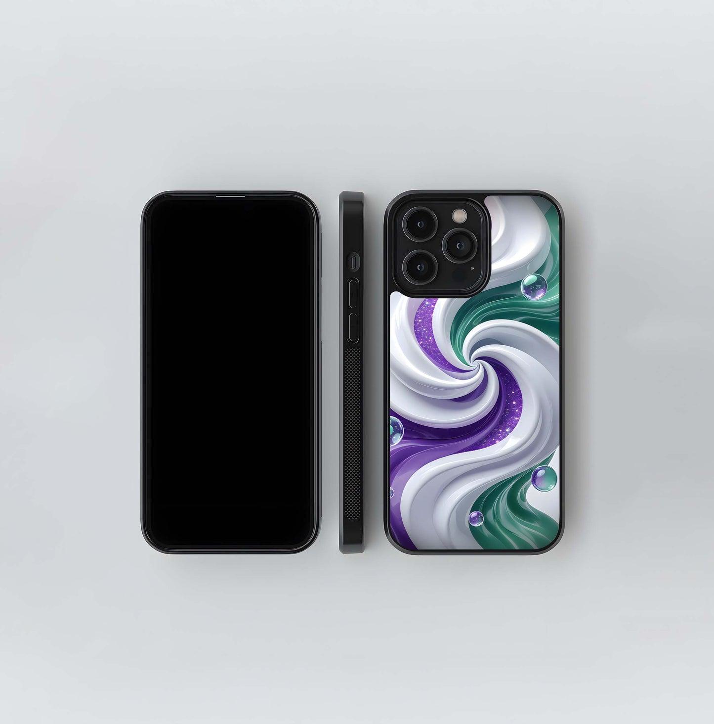 Glitter Swirl Fantasy Glass Case