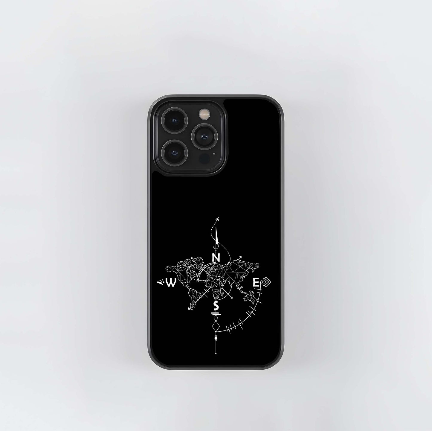 Compass World Line Art Glass Case