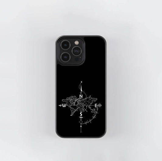 Compass World Line Art Glass Case