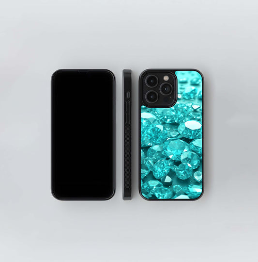 Aqua Gemstone Scatter Glass Case