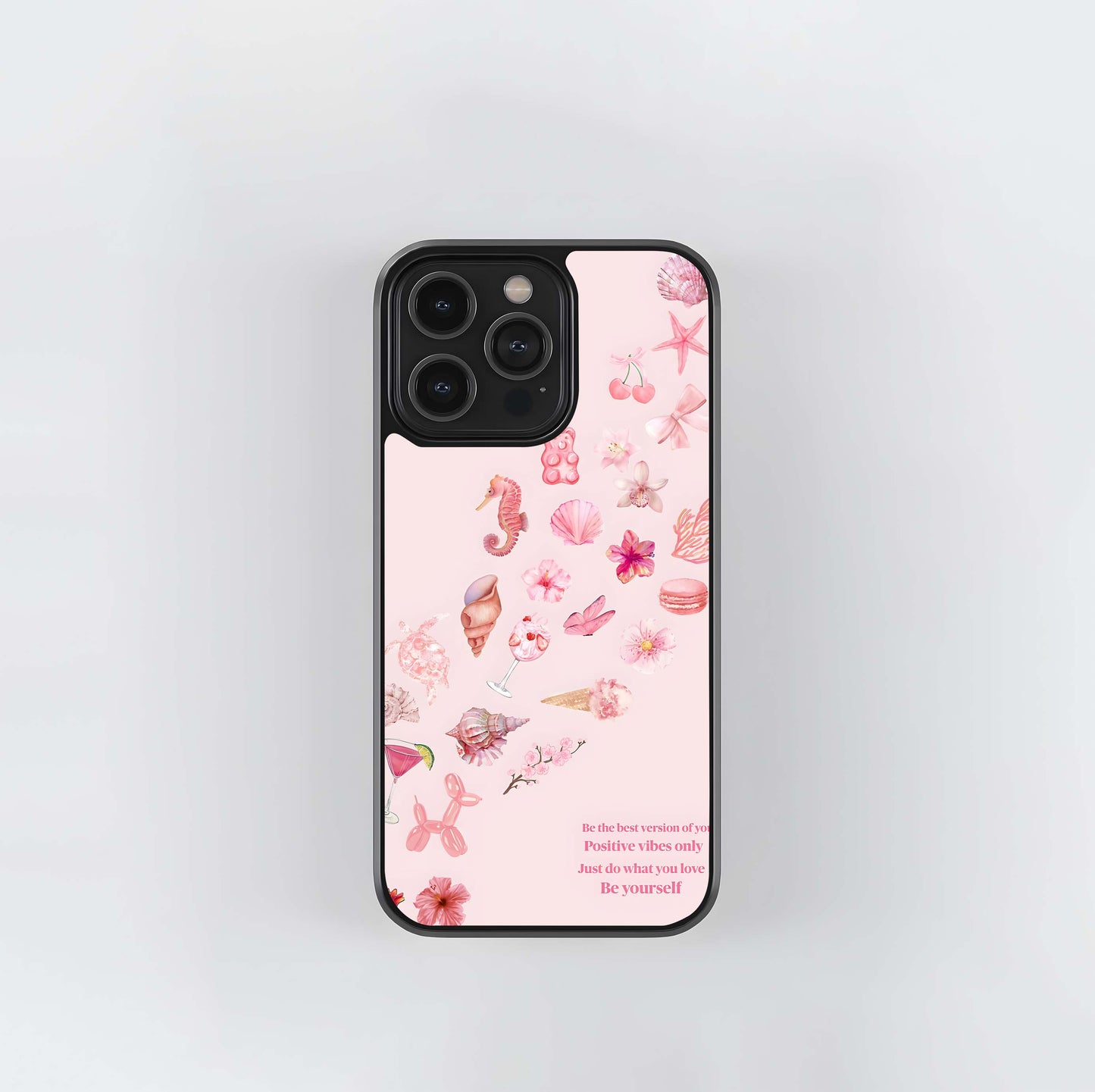 Blush Coastal Treasures Glass Case