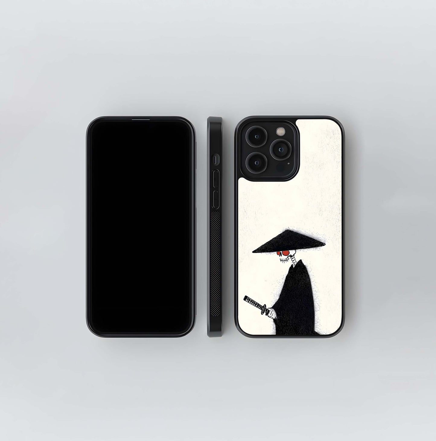 Skeleton Samurai Glass Case