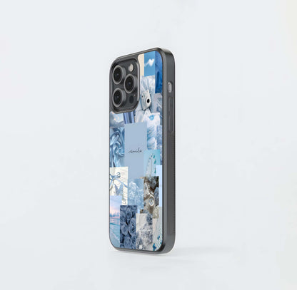 Soft Powder Blue Aesthetic Glass Case
