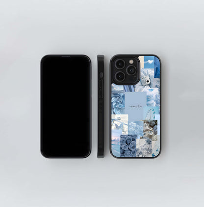 Soft Powder Blue Aesthetic Glass Case
