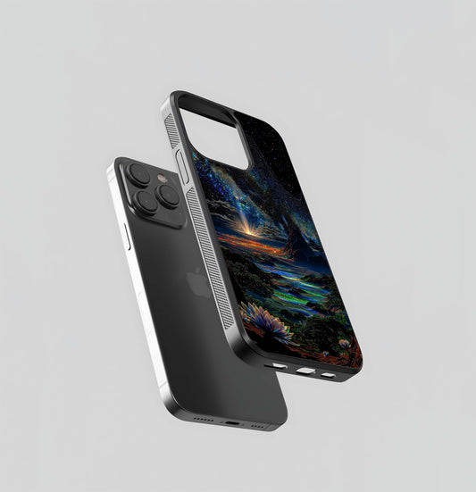 Cosmic Lotus Bloom Glass Case