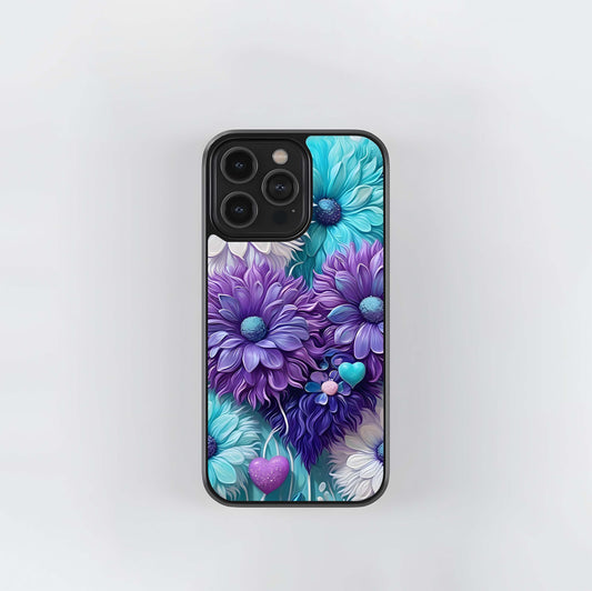 Aqua Lavender Delight Glass Case