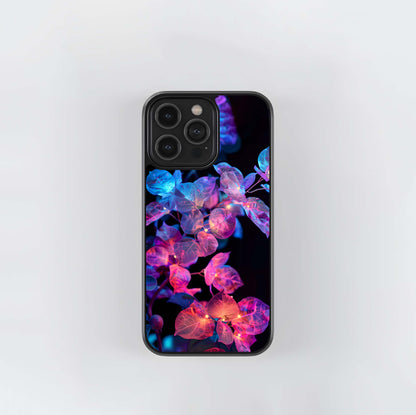 Bioluminescent Neon Flora Glass Case