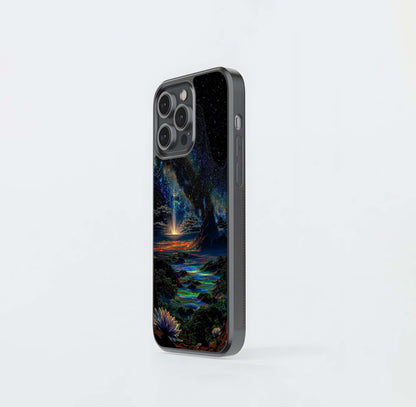 Cosmic Lotus Bloom Glass Case