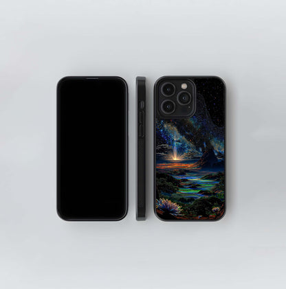 Cosmic Lotus Bloom Glass Case
