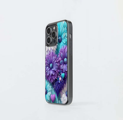 Aqua Lavender Delight Glass Case