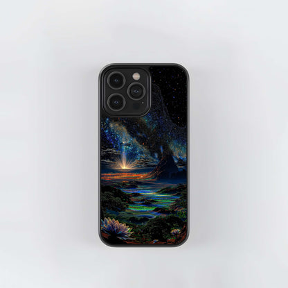 Cosmic Lotus Bloom Glass Case