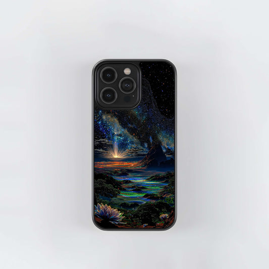 Cosmic Lotus Bloom Glass Case
