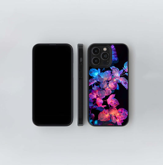 Bioluminescent Neon Flora Glass Case