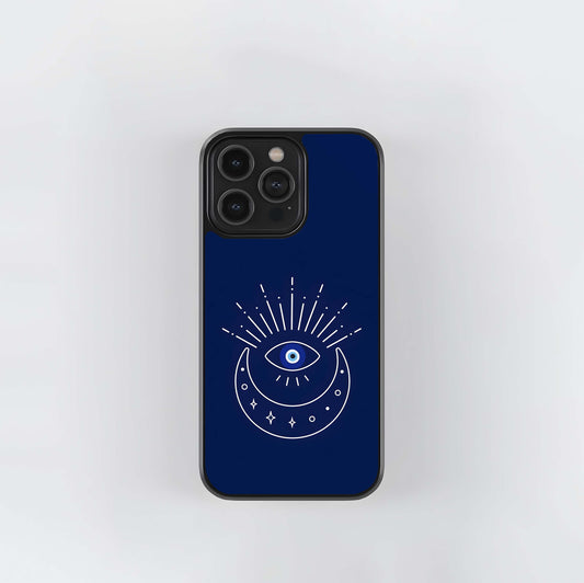 Mystic Eye & Crescent Moon Glass Case