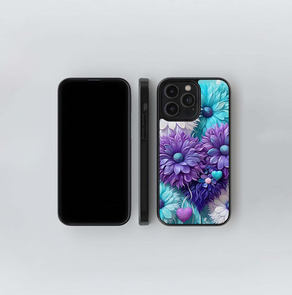 Aqua Lavender Delight Glass Case