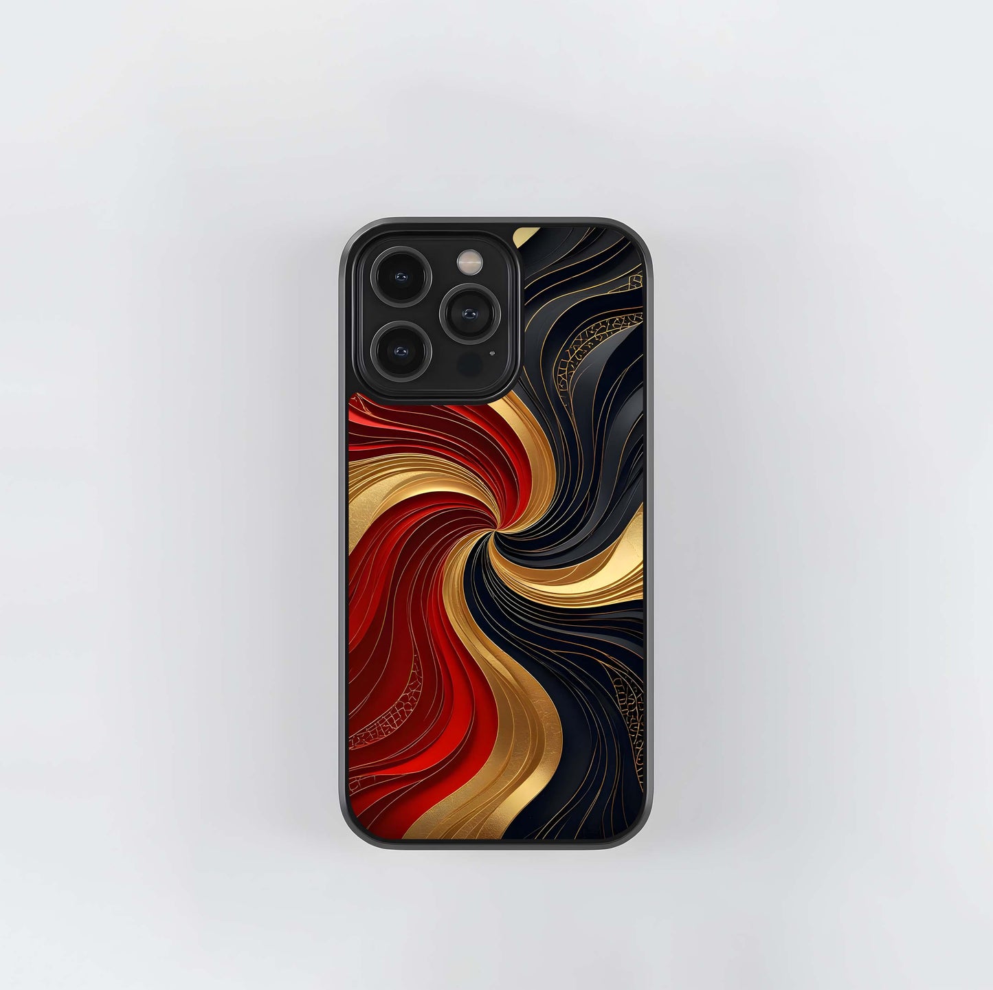 Gold & Shadow Waves Glass Case