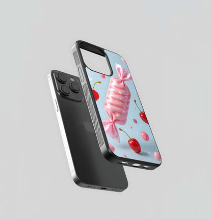 Sparkling Cherry Taffy Float Glass Case