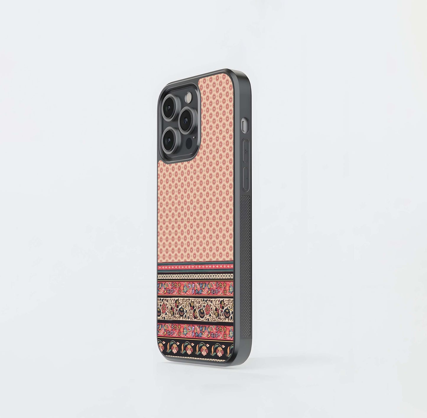 Blush Meadow Stripes Glass Case