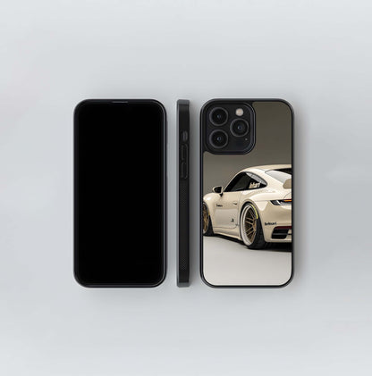 Gold Wheel Porsche Custom Glass Case