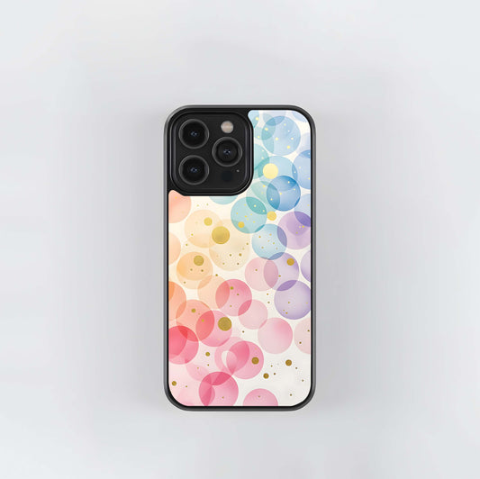 Golden Bokeh Bubbles Glass Case