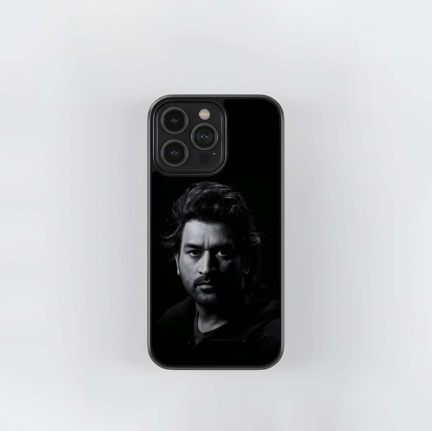 MS Dhoni Cinematic Portrait Glass Case
