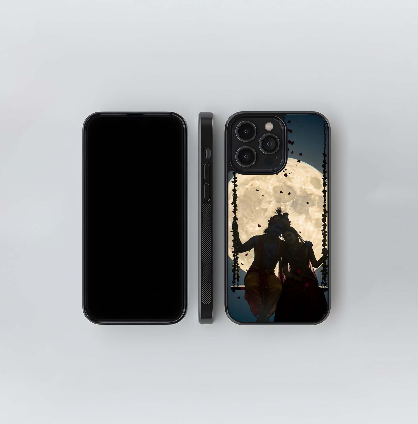 Radha Krishna Moonlight Swing Glass Case