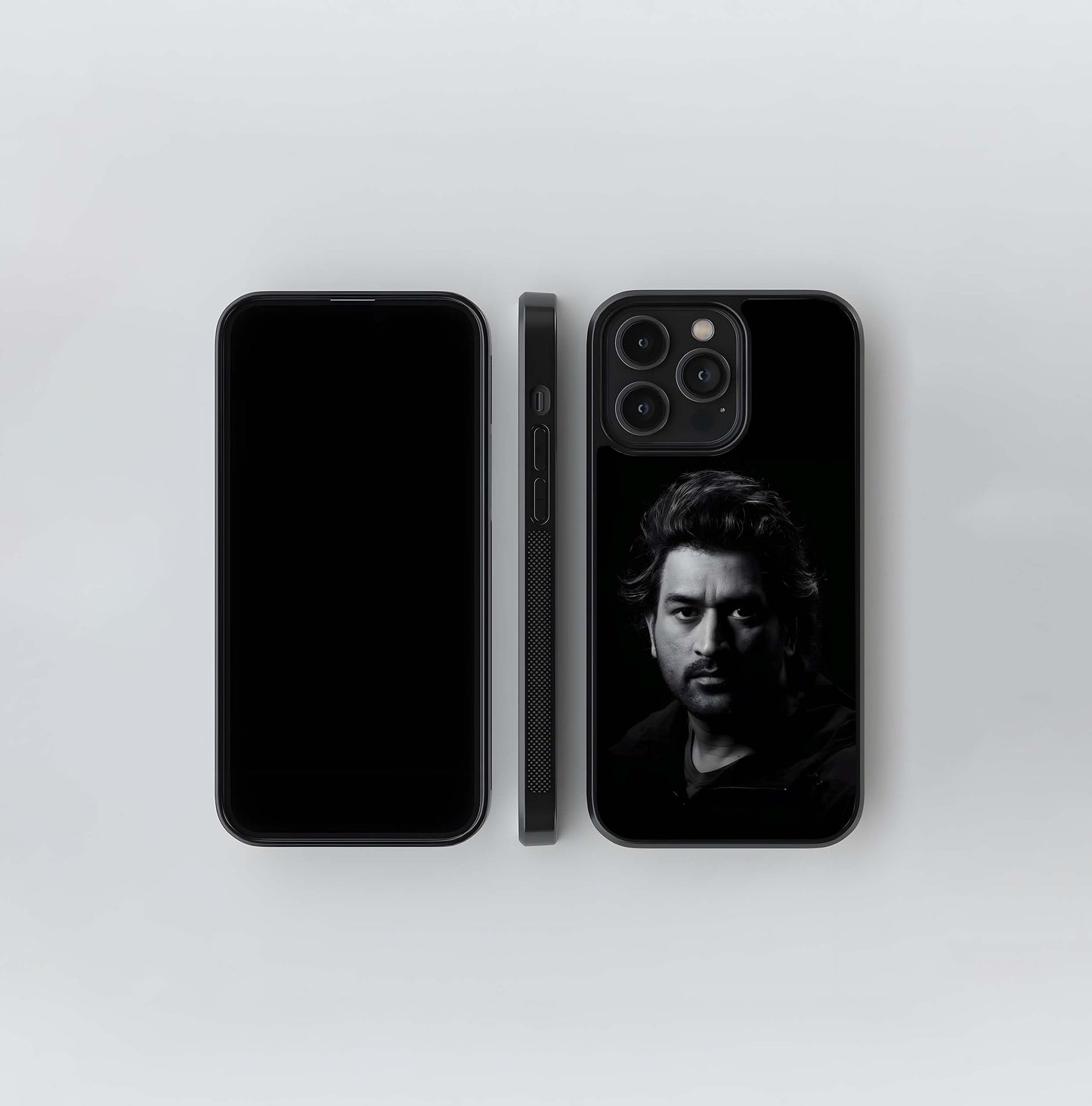 MS Dhoni Cinematic Portrait Glass Case