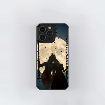 Radha Krishna Moonlight Swing Glass Case