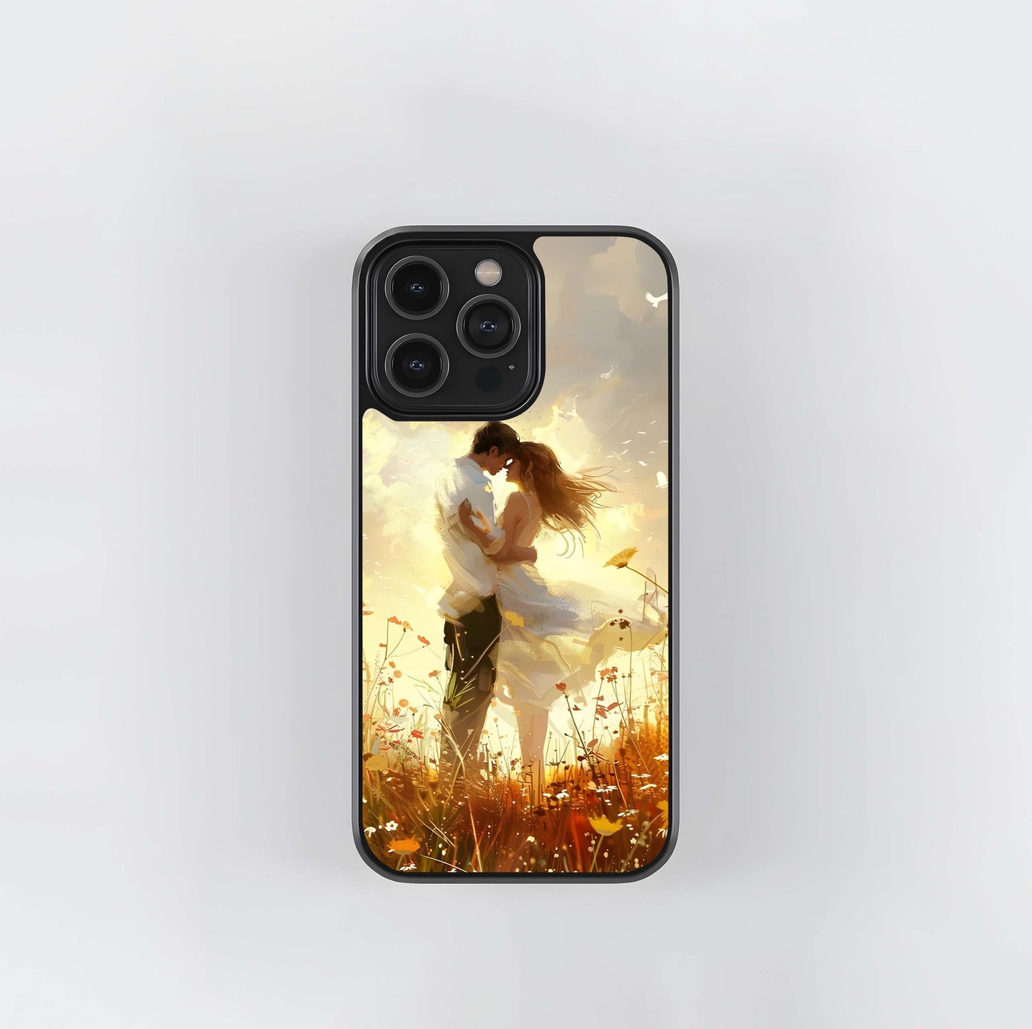 Golden Field Embrace Glass Case