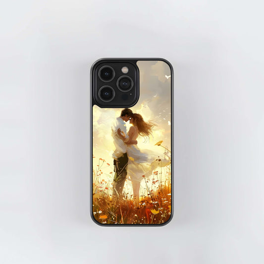 Golden Field Embrace Glass Case