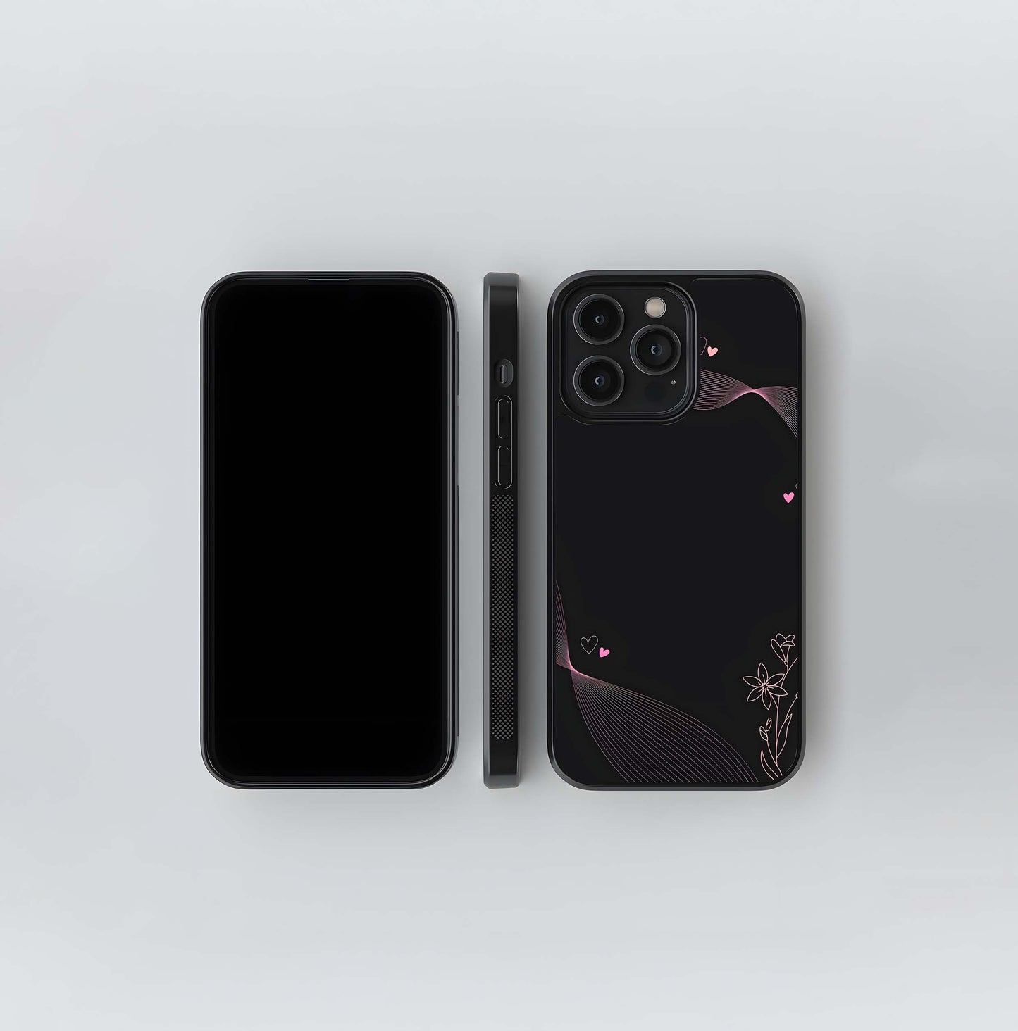 Blush Ribbon Romance Glass Case