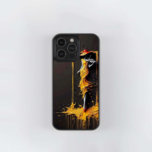 Golden Melody Framed Glass Case