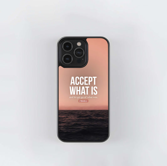 Sunset Ocean Quote Glass Case