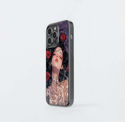 Crimson Rose Serenity Glass Case
